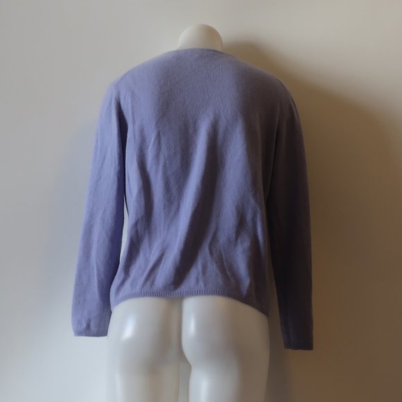 Womens Geneva Lavender Cashmere Sweater PL * - Picture 7 of 8